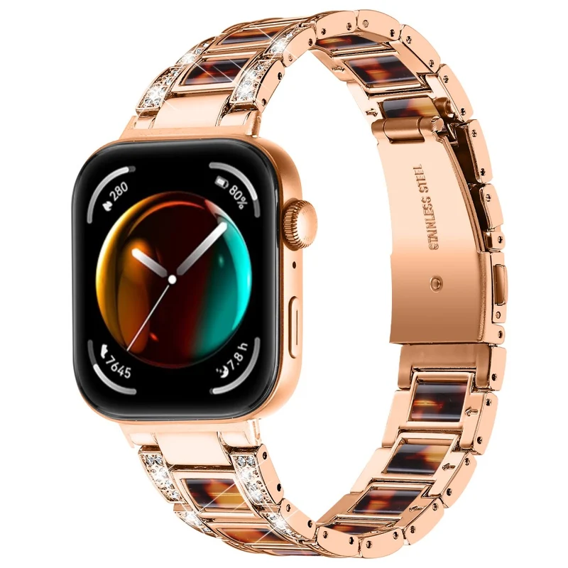 Wirklich Schön Huawei Watch Fit 3 Metall Und Strass Armband