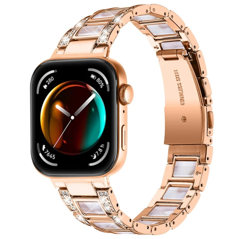 Wirklich Schön Huawei Watch Fit 3 Metall Und Strass Armband