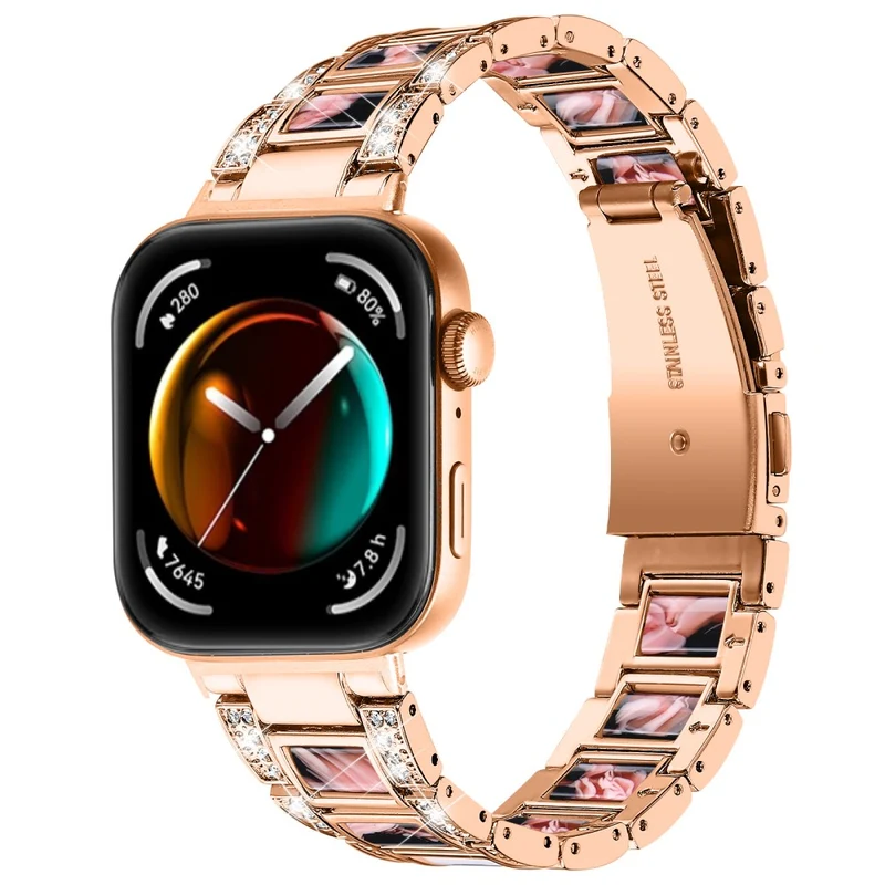 Wirklich Schön Huawei Watch Fit 3 Metall Und Strass Armband