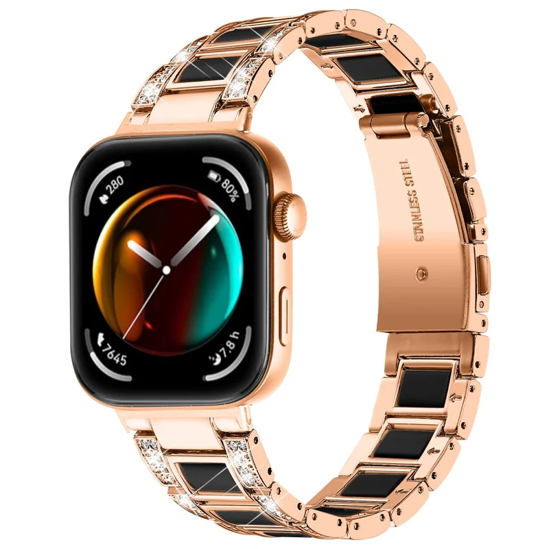 Wirklich Schön Huawei Watch Fit 3 Metall Und Strass Armband
