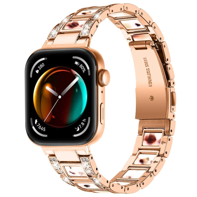 Wirklich Schön Huawei Watch Fit 3 Metall Und Strass Armband