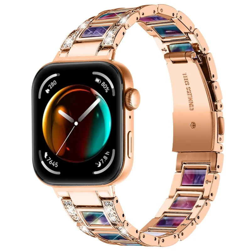 Wirklich Schön Huawei Watch Fit 3 Metall Und Strass Armband