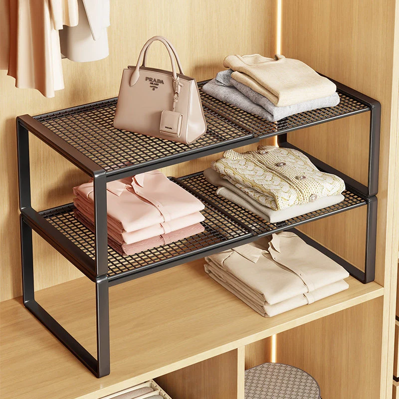 Verstellbarer Metall Kleiderschrank Regal Hebeorganisator