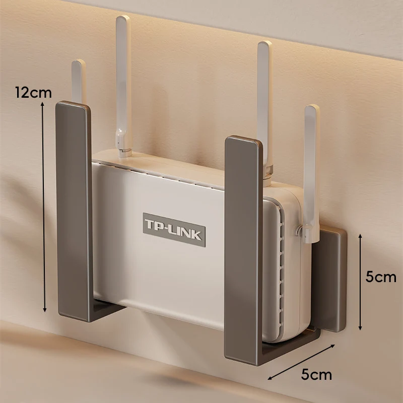 Wandmontierte vertikale Router- und Modemhalterung Satz