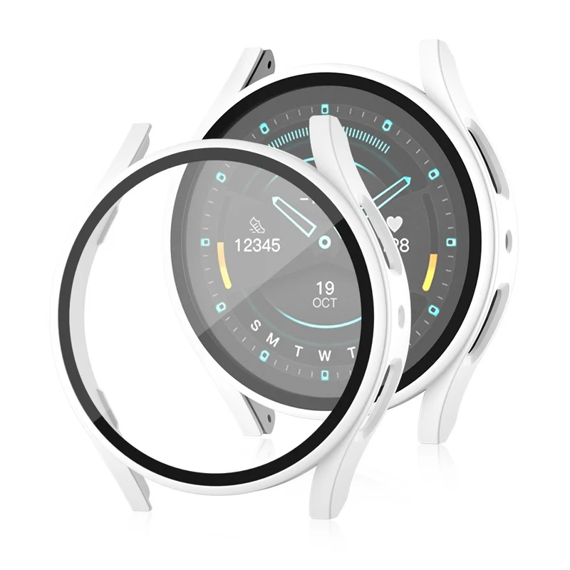 Auffallend Modisch Samsung Galaxy Watch 7 44mm Hülle mit Displayschutz in Glas und Plastik