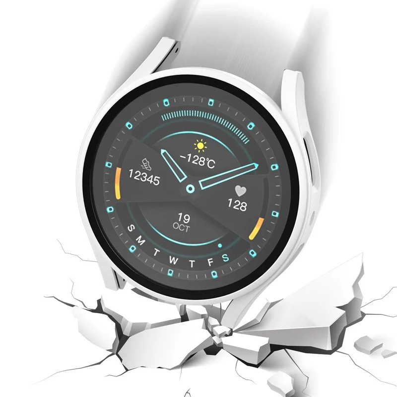 Auffallend Modisch Samsung Galaxy Watch 7 44mm Hülle mit Displayschutz in Glas und Plastik