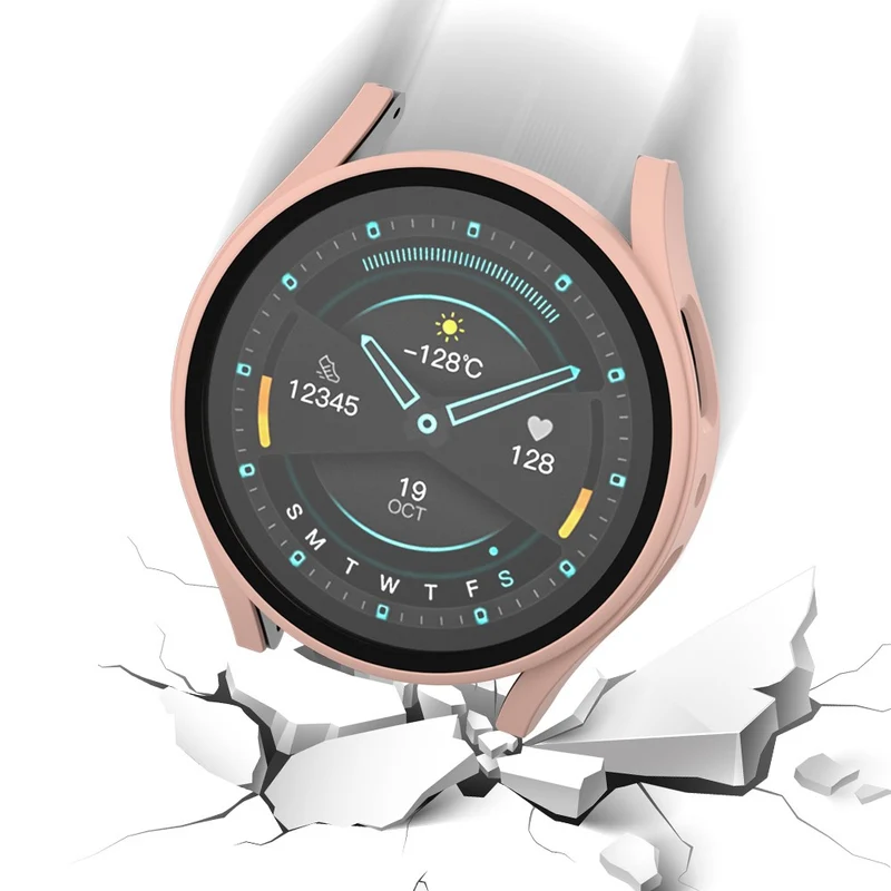 Auffallend Modisch Samsung Galaxy Watch 7 44mm Hülle mit Displayschutz in Glas und Plastik