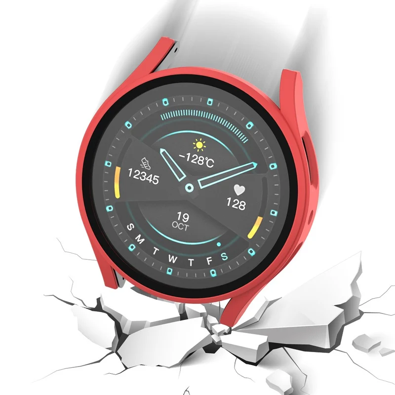 Auffallend Modisch Samsung Galaxy Watch 7 44mm Hülle mit Displayschutz in Glas und Plastik
