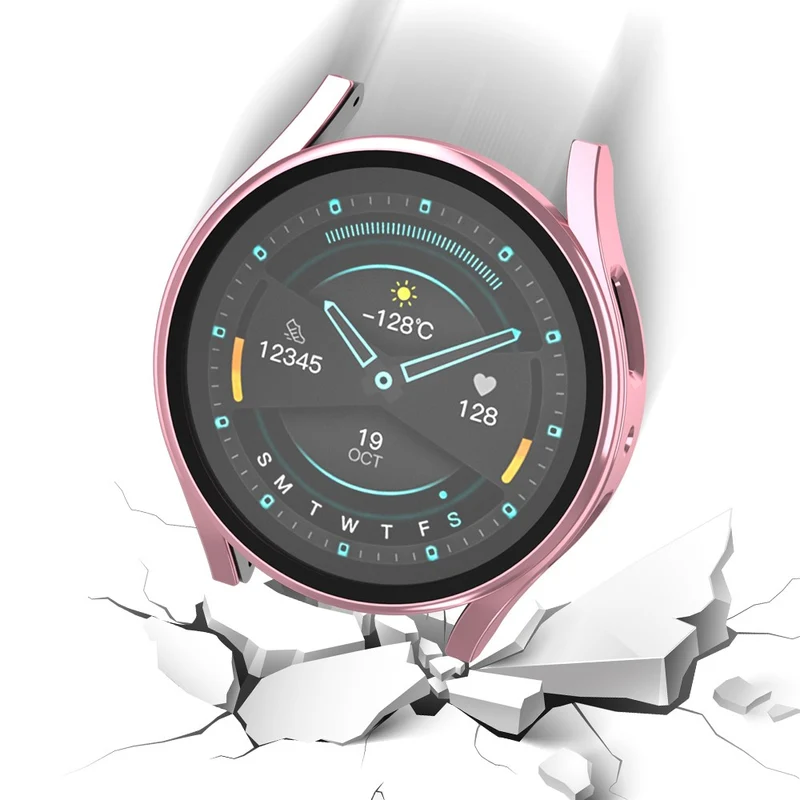 Auffallend Modisch Samsung Galaxy Watch 7 44mm Hülle mit Displayschutz in Glas und Plastik