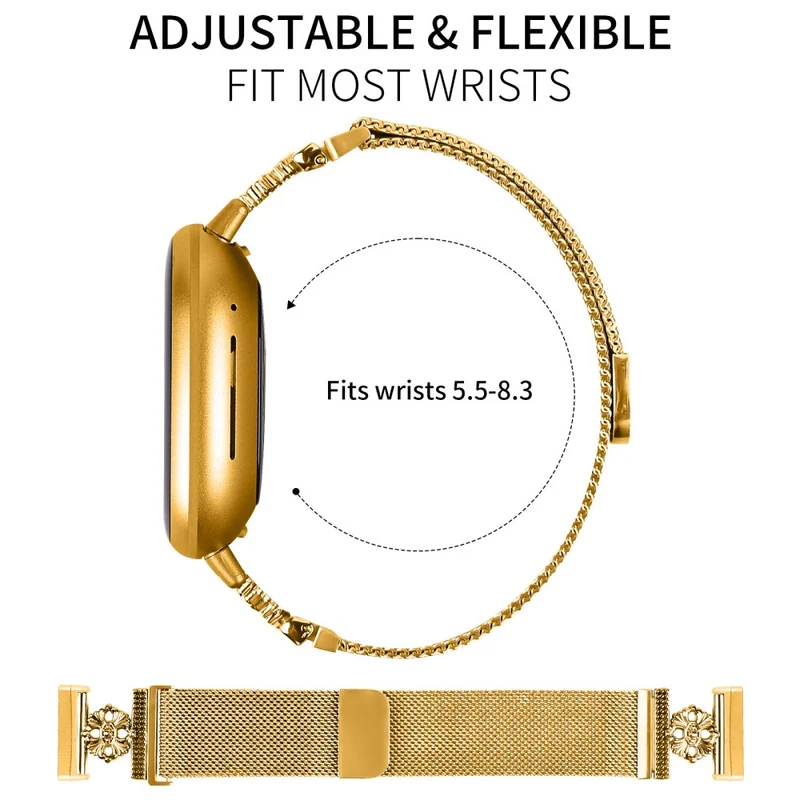 Sehr Angenehm Fitbit Versa 4 / Fitbit Sense 2 Metall Universell Armband