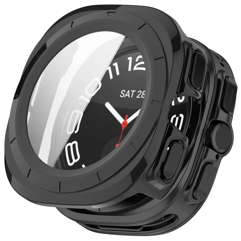 Dauerhaft Samsung Galaxy Watch Ultra 47mm Hülle mit Displayschutz in Glas und Plastik