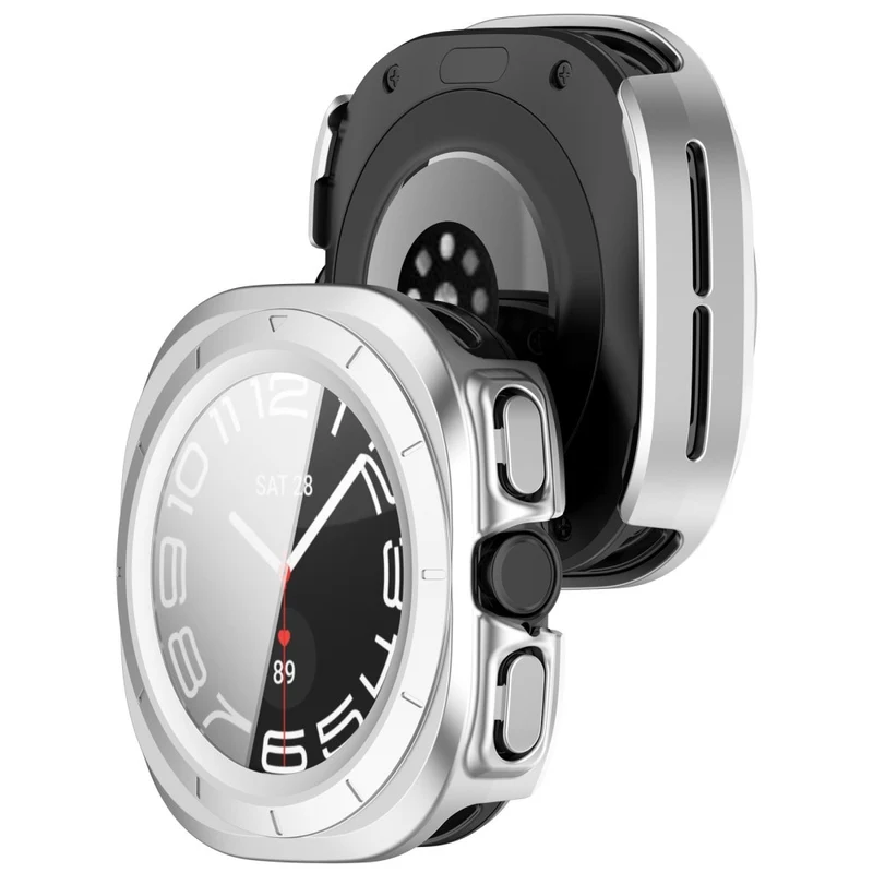 Zäh Samsung Galaxy Watch Ultra 47mm Hülle mit Displayschutz in Glas und Plastik