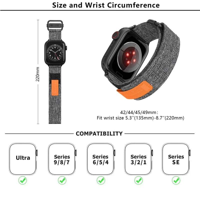 Modisch Apple Smartwatch Nylon Universell Armband