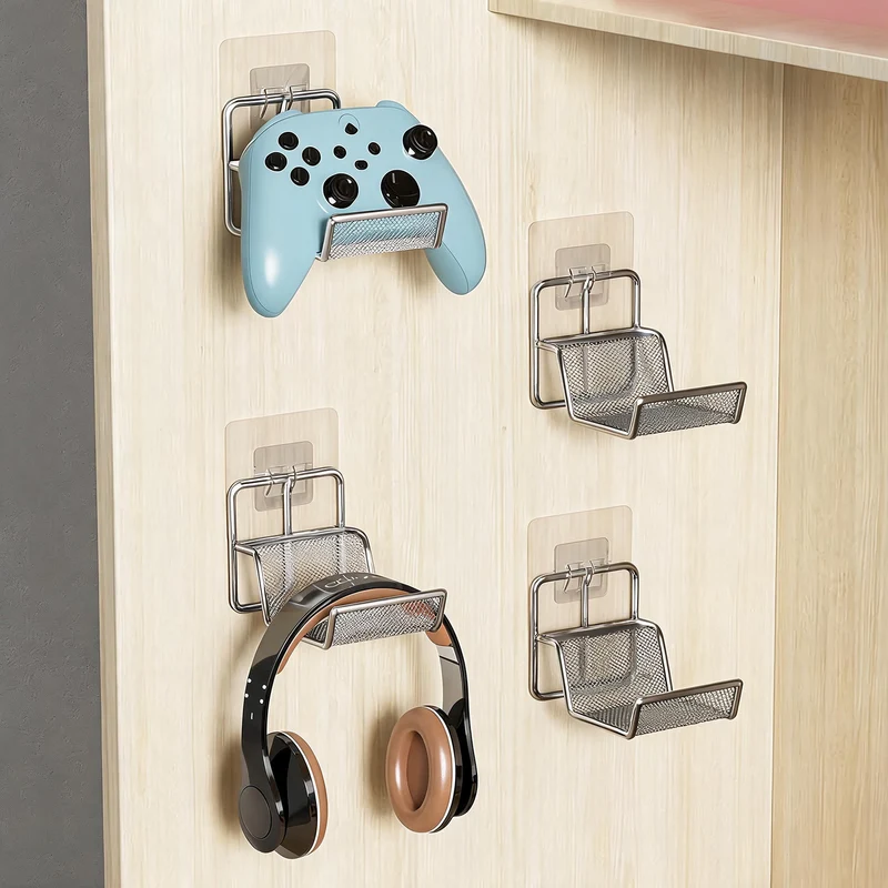 Wandmontierter Kopfhörer- und Gamecontroller-Halter mit faltbaren Haken