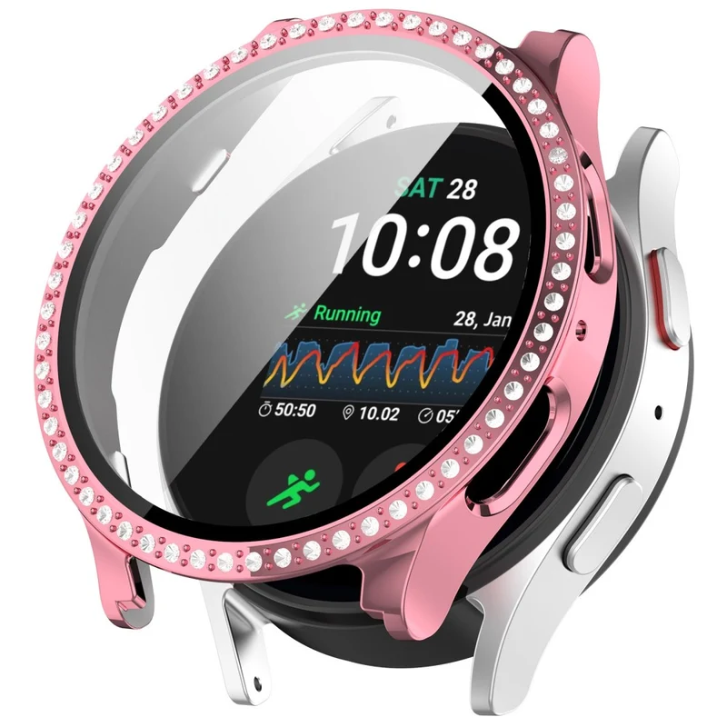 Zäh Samsung Galaxy Watch 7 44mm Hülle mit Displayschutz in Plastik
