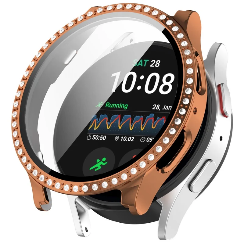Zäh Samsung Galaxy Watch 7 44mm Hülle mit Displayschutz in Plastik