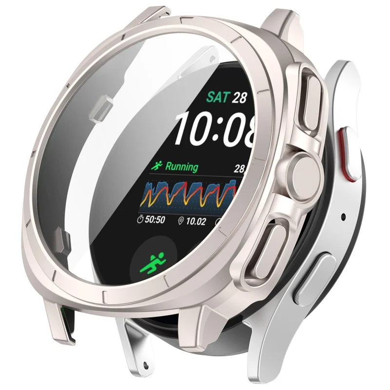 Zäh Samsung Galaxy Watch 7 44mm Hülle mit Displayschutz in Plastik