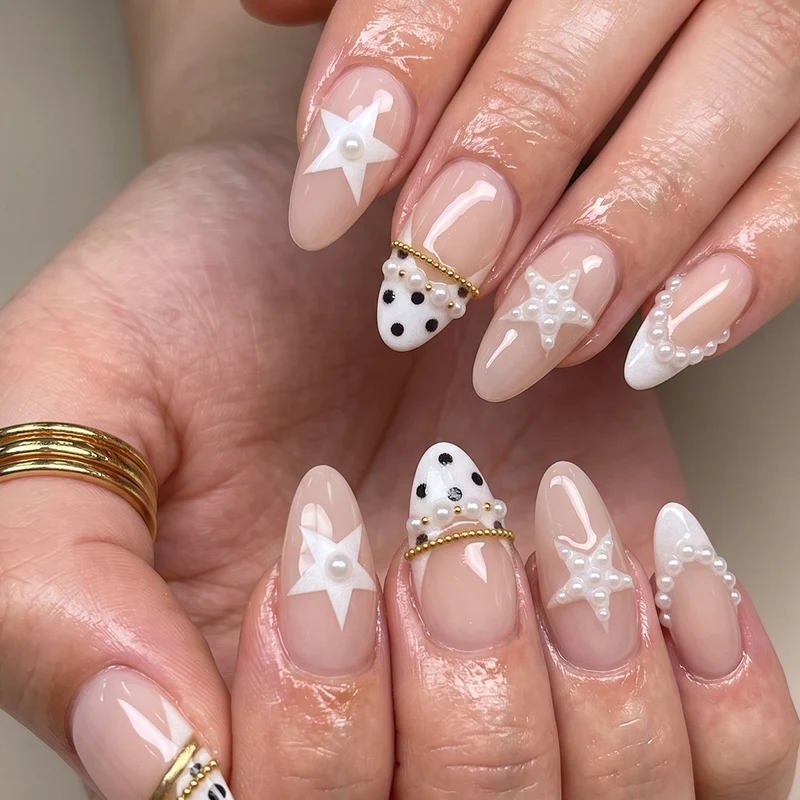 Premium Dekorative Press-On Nagelset