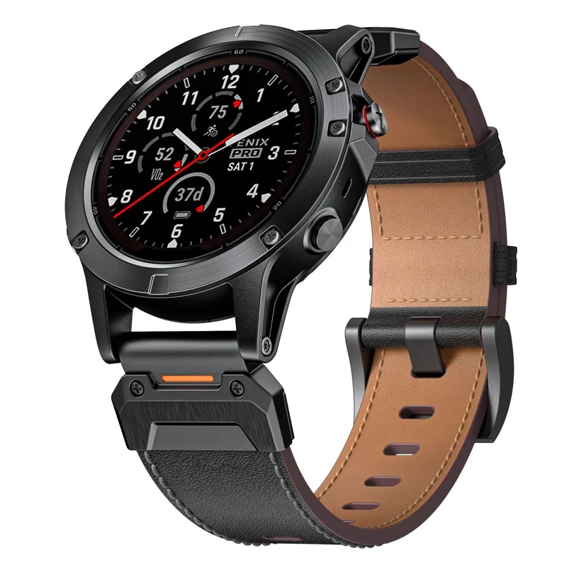 Haltbar Garmin Smartwatch Echtes Leder Universell Armband