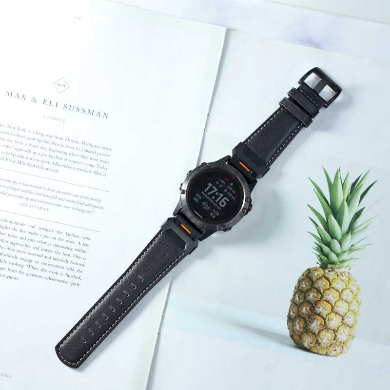 Auffallend Modisch Garmin Smartwatch Echtes Leder Universell Armband