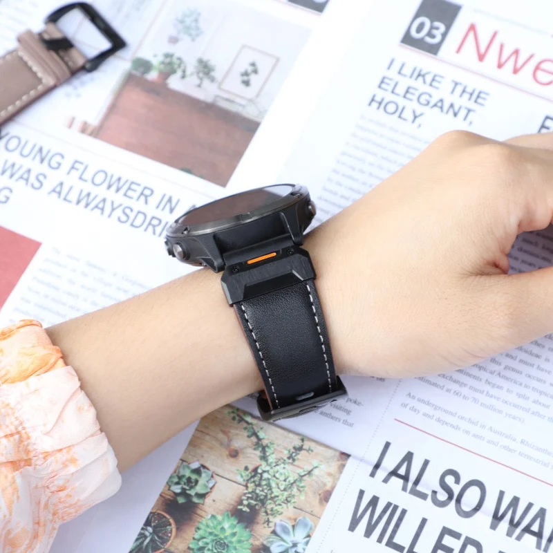 Auffallend Modisch Garmin Smartwatch Echtes Leder Universell Armband