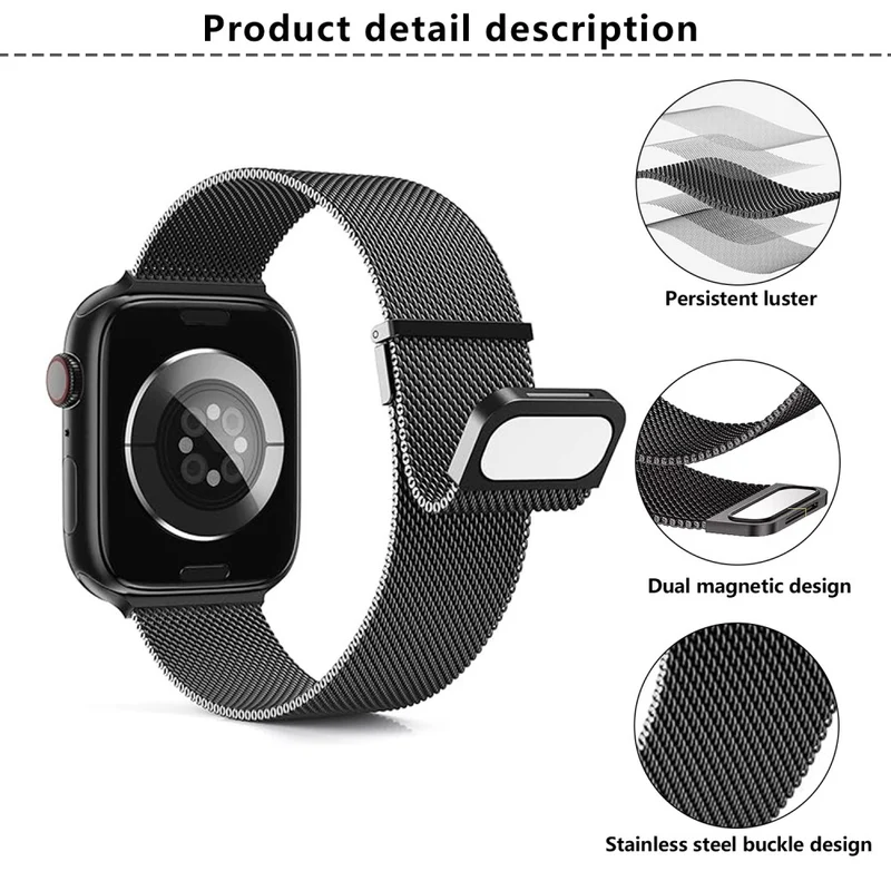 Bemerkenswert Elegant Apple Smartwatch Metall Universell Armband