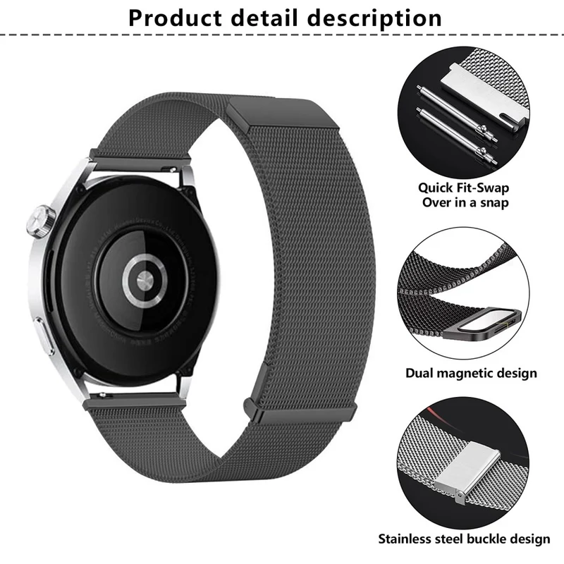 Brillant Huawei Watch GT 4 46mm Metall Armband