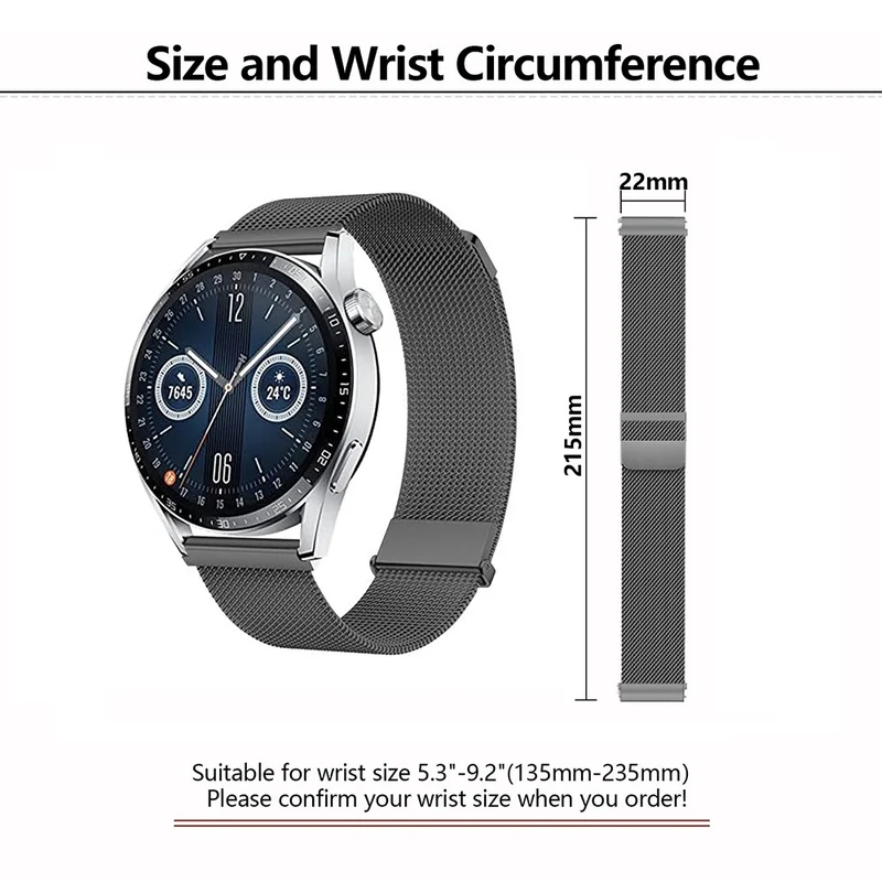 Brillant Huawei Watch GT 4 46mm Metall Armband
