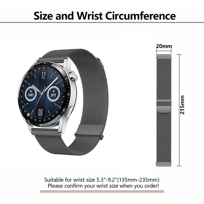Schön Huawei Watch GT 3 Pro 43mm Metall Armband