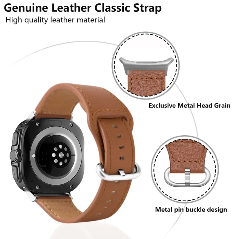 Sehr Angenehm Samsung Galaxy Watch Ultra 47mm Echtes Leder Armband