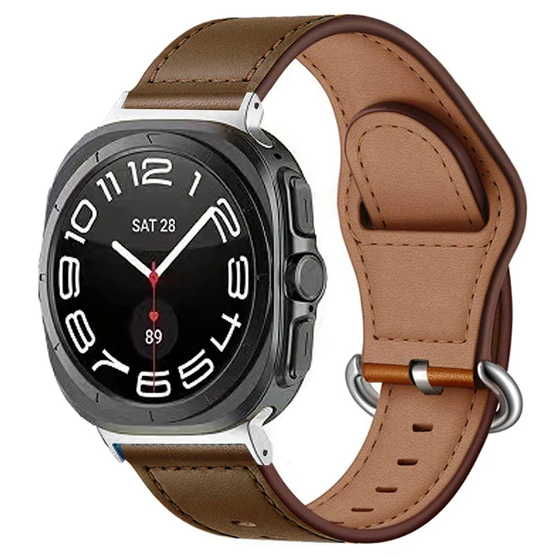 Sehr Angenehm Samsung Galaxy Watch Ultra 47mm Echtes Leder Armband