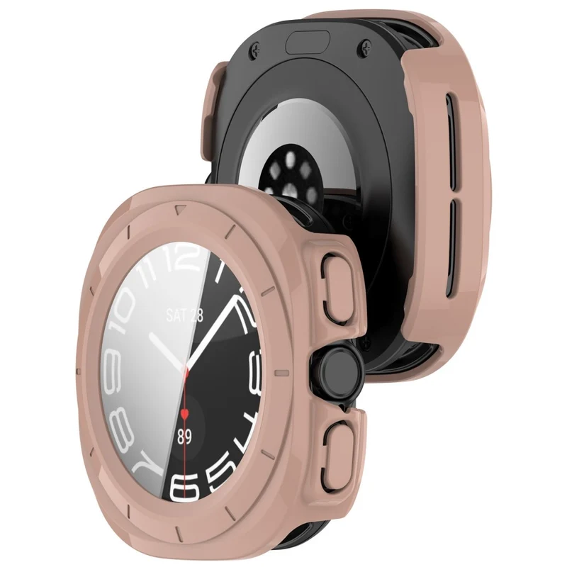 Hart Samsung Galaxy Watch Ultra 47mm Hülle mit Displayschutz in Glas und Plastik