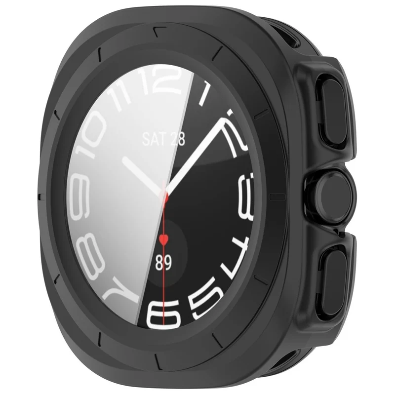 Hart Samsung Galaxy Watch Ultra 47mm Hülle mit Displayschutz in Glas und Plastik