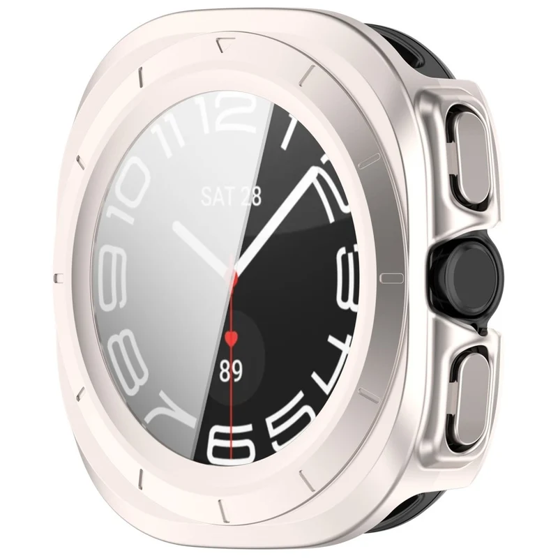 Hart Samsung Galaxy Watch Ultra 47mm Hülle mit Displayschutz in Glas und Plastik