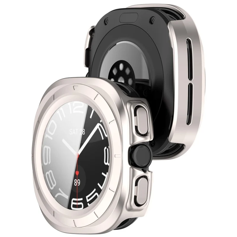 Hart Samsung Galaxy Watch Ultra 47mm Hülle mit Displayschutz in Glas und Plastik