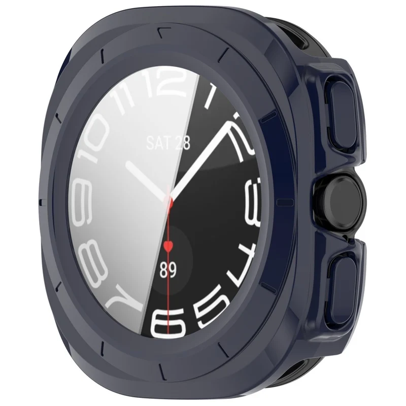 Hart Samsung Galaxy Watch Ultra 47mm Hülle mit Displayschutz in Glas und Plastik