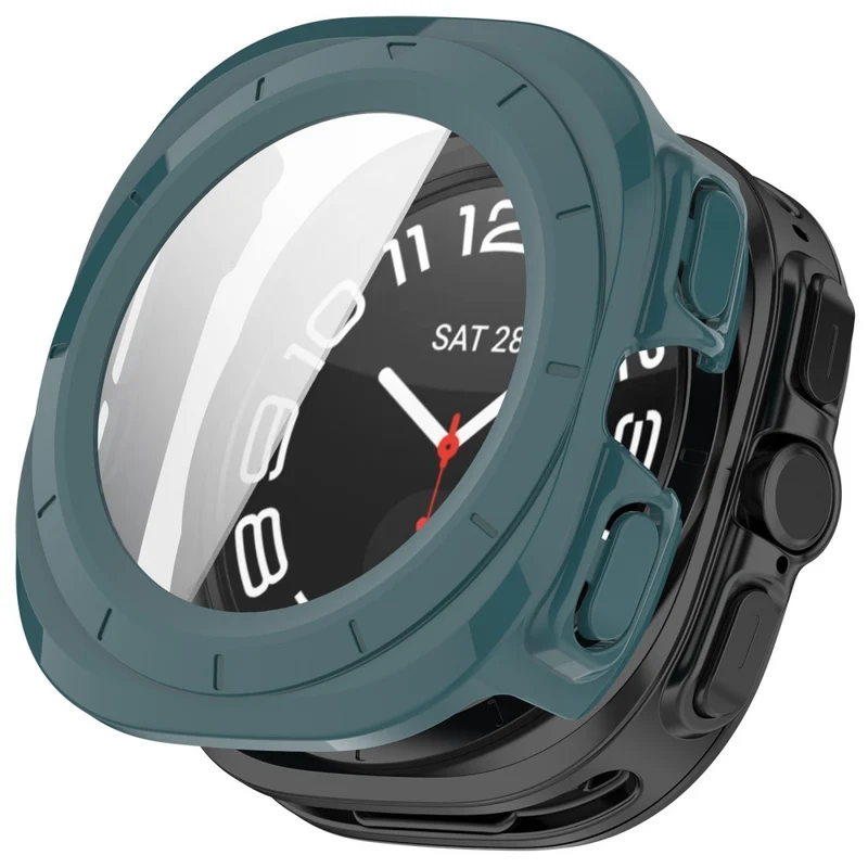 Hart Samsung Galaxy Watch Ultra 47mm Hülle mit Displayschutz in Glas und Plastik