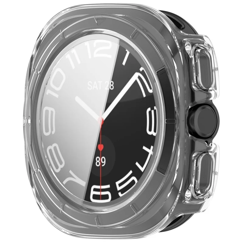 Hart Samsung Galaxy Watch Ultra 47mm Hülle mit Displayschutz in Glas und Plastik