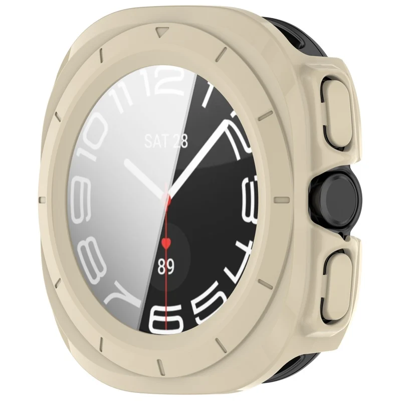 Hart Samsung Galaxy Watch Ultra 47mm Hülle mit Displayschutz in Glas und Plastik