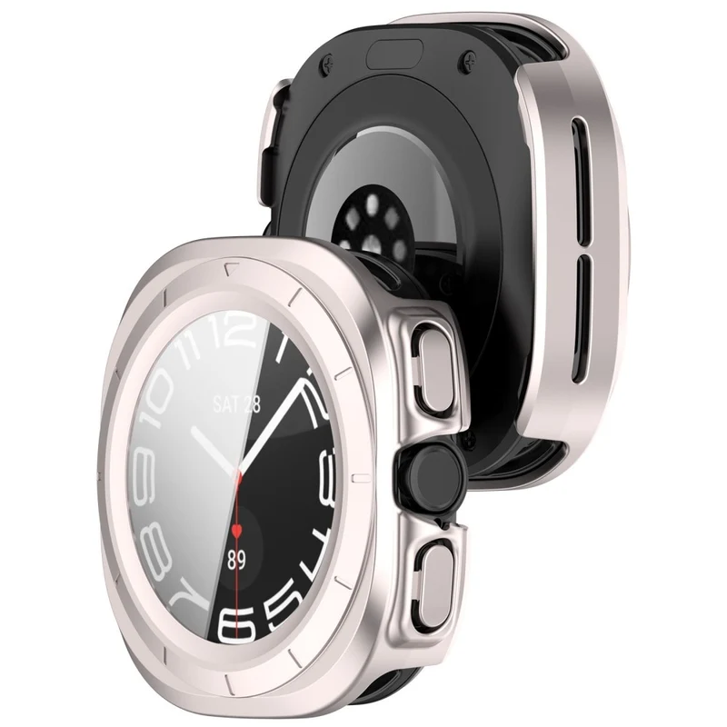 Hart Samsung Galaxy Watch Ultra 47mm Hülle mit Displayschutz in Glas und Plastik