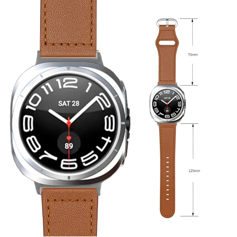 Unglaublich Stark Samsung Galaxy Watch Ultra 47mm Echtes Leder Armband