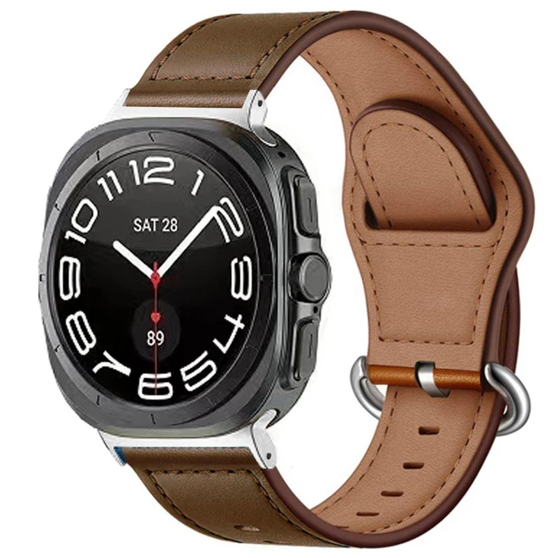 Unglaublich Stark Samsung Galaxy Watch Ultra 47mm Echtes Leder Armband