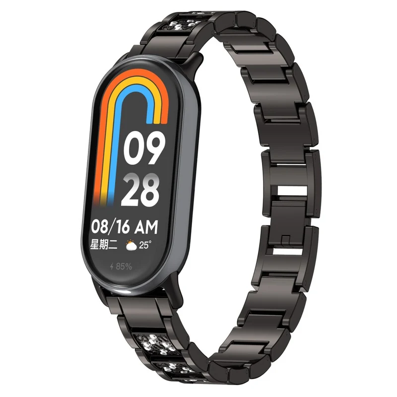 Supersauber Xiaomi Smart Band 8 Metall Und Strass Armband