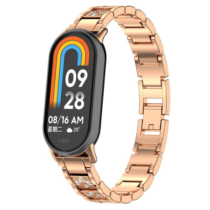 Supersauber Xiaomi Smart Band 8 Metall Und Strass Armband