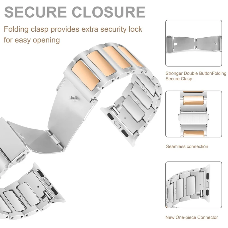 Absolut Stylisch Apple Smartwatch Metall Universell Armband
