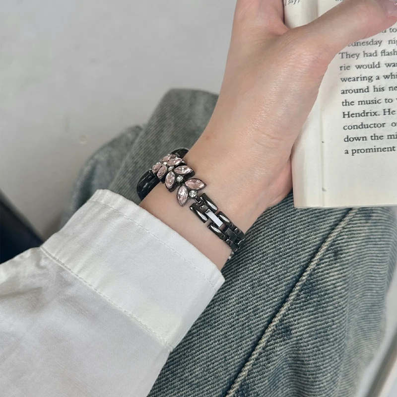 Mega Zäh Apple Smartwatch Metall Und Strass Universell Armband