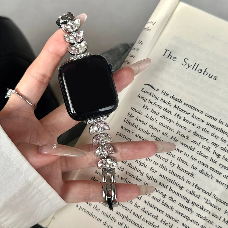 Mega Zäh Apple Smartwatch Metall Und Strass Universell Armband