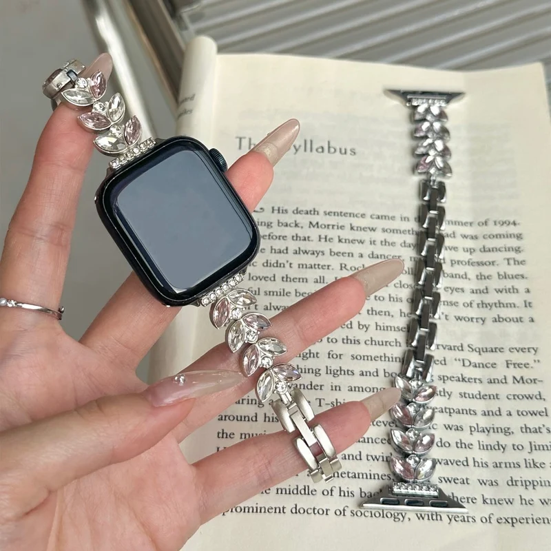 Mega Zäh Apple Smartwatch Metall Und Strass Universell Armband