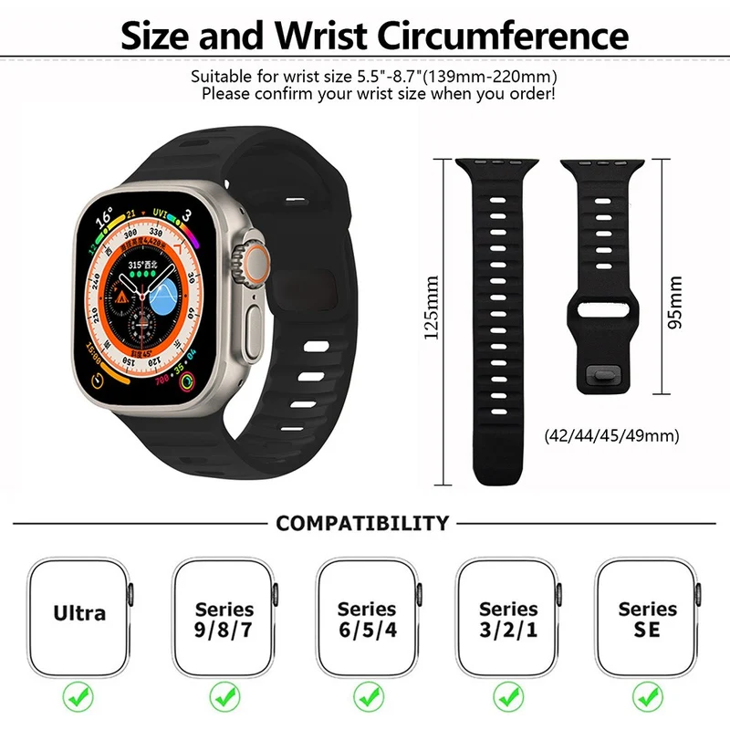 Sehr Angenehm Apple Smartwatch Silikon Universell Armband