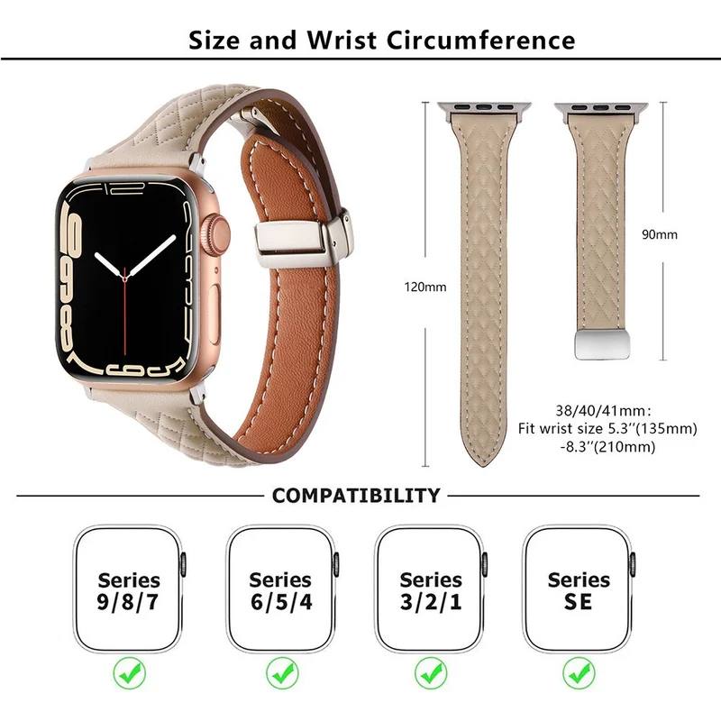 Super Sympathisch Apple Smartwatch Echtes Leder Universell Armband